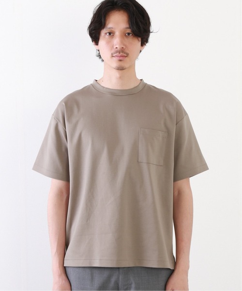 JOURNAL STANDARD relume(ジャーナルスタンダード レリューム)の「《追加》40/-ポンチ Tシャツ(Tシャツ/カットソー・メンズ・ホワイト/ライトグレー/ブラック/ベージュ・SMALL/MEDIUM/LARGE)」の6枚目の写真