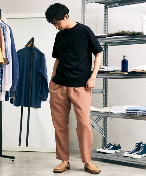 JOURNAL STANDARD relume(ジャーナルスタンダード レリューム)の「《追加》40/-ポンチ Tシャツ(Tシャツ/カットソー・メンズ・ホワイト/ライトグレー/ブラック/ベージュ・SMALL/MEDIUM/LARGE)」の20枚目の写真