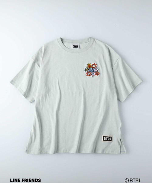 BT21×Loungedress　 Tシャツ　白　フリーサイズ BT21 Good Vibes T-Shirt Dress – Cakeworthy