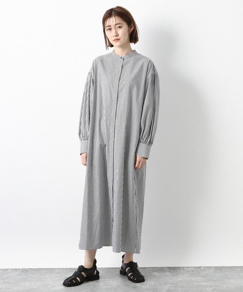 A part by(アパートバイ)の「【ソロテックス】使用/スタンドカラーシャツワンピース 958056(シャツワンピース・レディース・グレー系その他/グリーン系その他4/パープル系その他2・FREE)」の17枚目の写真