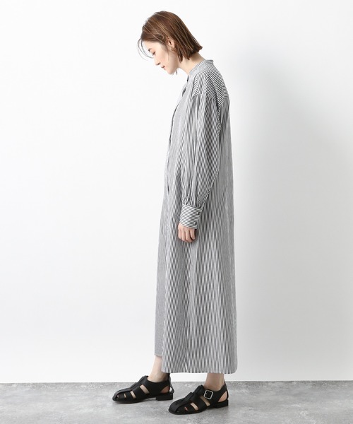 A part by(アパートバイ)の「【ソロテックス】使用/スタンドカラーシャツワンピース 958056(シャツワンピース・レディース・グレー系その他/グリーン系その他4/パープル系その他2・FREE)」の8枚目の写真