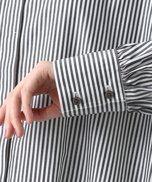 A part by(アパートバイ)の「【ソロテックス】使用/スタンドカラーシャツワンピース 958056(シャツワンピース・レディース・グレー系その他/グリーン系その他4/パープル系その他2・FREE)」の15枚目の写真