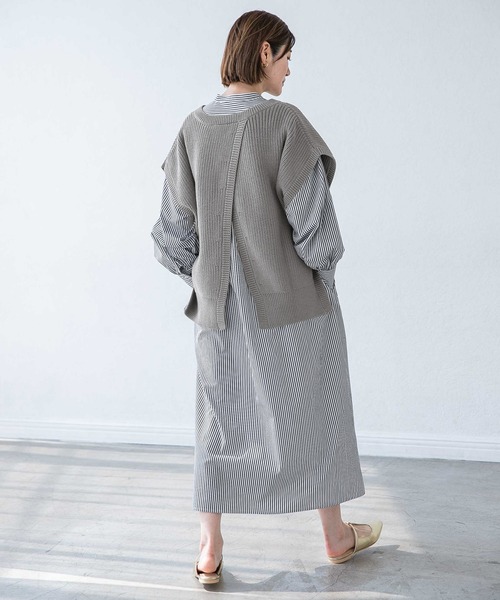 A part by(アパートバイ)の「【ソロテックス】使用/スタンドカラーシャツワンピース 958056(シャツワンピース・レディース・グレー系その他/グリーン系その他4/パープル系その他2・FREE)」の16枚目の写真