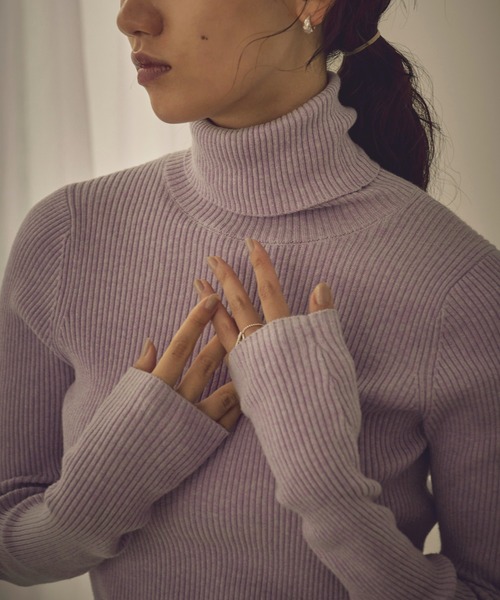 MARIE MILLER(マリー ミラー)の「Marie Miller BACK SLIT TURTLE KNIT (マリーミラー バックスリットタートルニット)(3colors)(Women's)(MM015)(ニット/セーター・レディース・ブラック/ラベンダー/オートミール・FREE)」の14枚目の写真