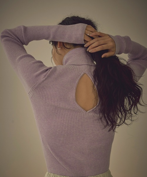 MARIE MILLER(マリー ミラー)の「Marie Miller BACK SLIT TURTLE KNIT (マリーミラー バックスリットタートルニット)(3colors)(Women's)(MM015)(ニット/セーター・レディース・ブラック/ラベンダー/オートミール・FREE)」の15枚目の写真