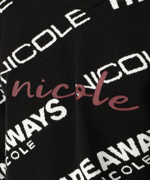 HIDEAWAYS NICOLE（ハイダウェイニコル）の「ロゴジャカードニットプルオーバー（ニット/セーター・メンズ・ホワイト×ブラック/ブラック×ホワイト/杢グレー・MEDIUM/X-LARGE/LARGE）」の13枚目の写真