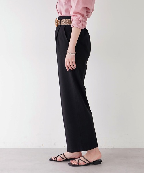 natural couture(ナチュラルクチュール)の「ストレッチリネンおしゃれベルト付きパンツ(その他パンツ・レディース・ブラック/グリーン/ライトベージュ・FREE)」の19枚目の写真