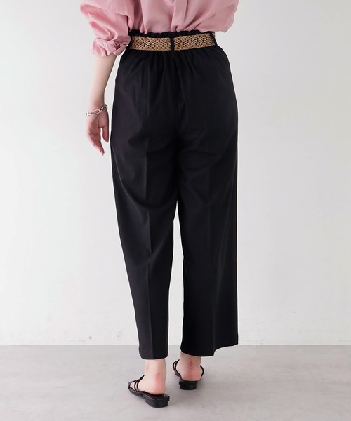 natural couture(ナチュラルクチュール)の「ストレッチリネンおしゃれベルト付きパンツ(その他パンツ・レディース・ブラック/グリーン/ライトベージュ・FREE)」の21枚目の写真