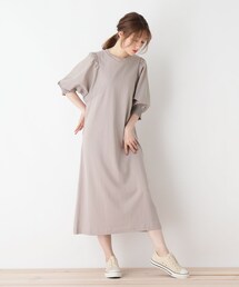 DRESKIP | 異素材ドッキングボリューム袖ワンピース(ワンピース)
