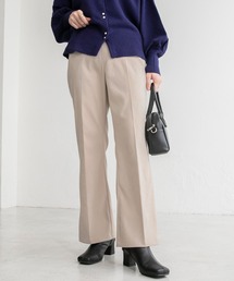 BONLECILL | センタープレス ハイウエストスウェードライク フレアスラックス(スラックス)