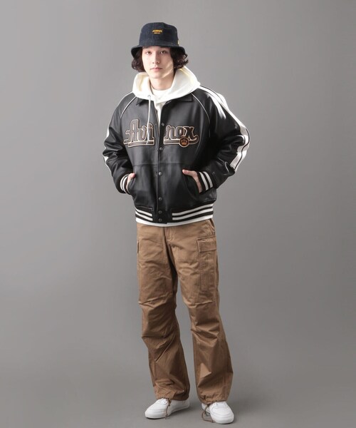 AVIREX（アヴィレックス）の「ヴァーシティ ジャケット ニューヨークシティ/VARSITY JACKET NEWYORK CITY/アヴィレックス/AVIREX（スタジャン・メンズ・ブラック/ネイビー・MEDIUM/LARGE/X-LARGE/XX-LARGE）」の20枚目の写真