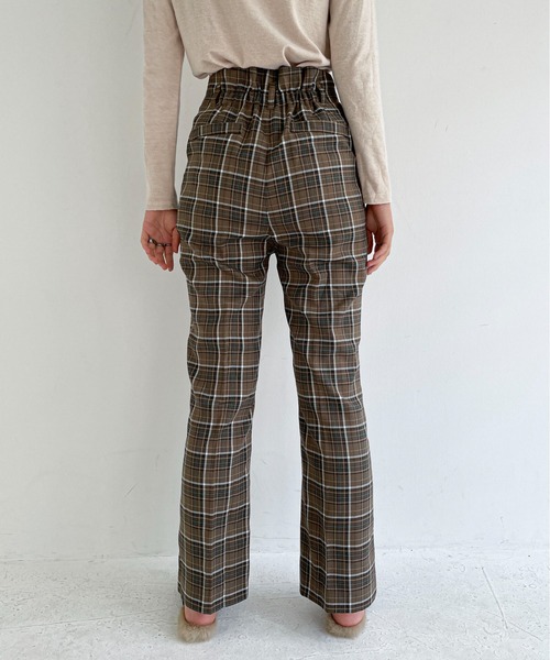 EPIMI E'PIMMY（エピミエピミー）の「《Set up対応》チェックセミフレアスラックスパンツ（スラックス・レディース・グレー/ブラック/ブラウン・MEDIUM）」の17枚目の写真