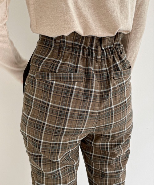 EPIMI E'PIMMY（エピミエピミー）の「《Set up対応》チェックセミフレアスラックスパンツ（スラックス・レディース・グレー/ブラック/ブラウン・MEDIUM）」の15枚目の写真