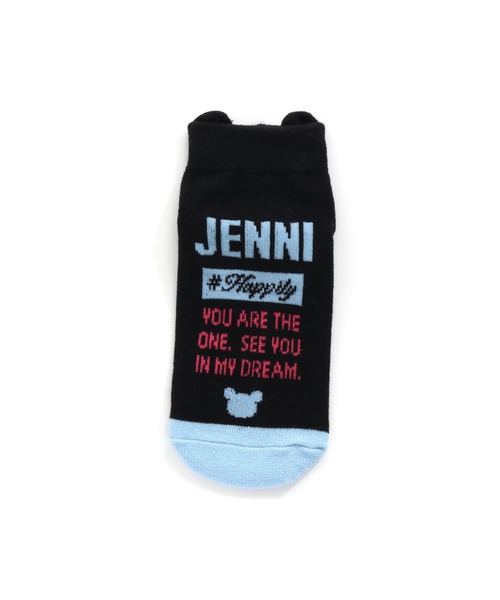 JENNI love(ジェニィラブ)の「バックベアショートソックス(ソックス/靴下・キッズ・イエロー/ブラック/ピンク・19-21cm/22-24cm)」の2枚目の写真