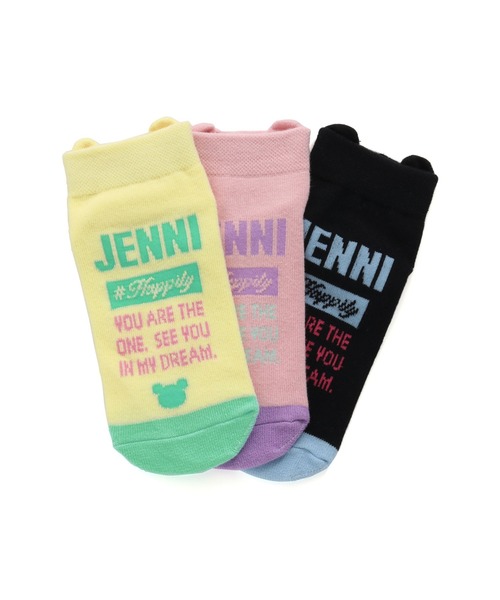 JENNI love(ジェニィラブ)の「バックベアショートソックス(ソックス/靴下・キッズ・イエロー/ブラック/ピンク・19-21cm/22-24cm)」の6枚目の写真