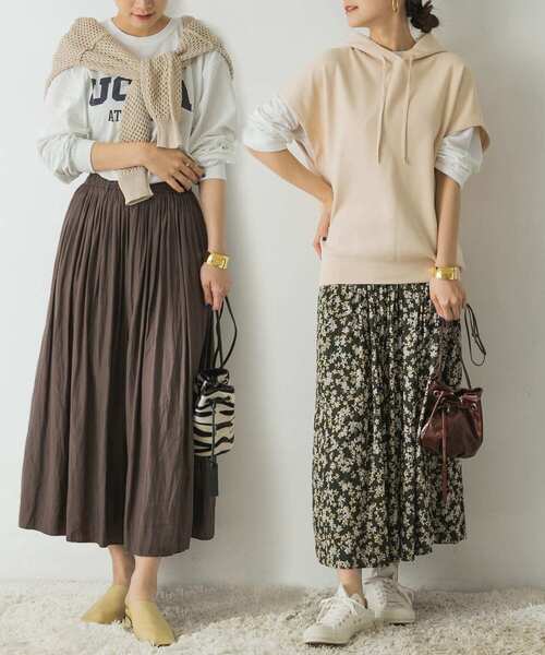 URBAN RESEARCH（アーバンリサーチ）の「フラワープリントリバーシブルスカート（スカート・レディース・ブルー系その他/グリーン系その他・FREE）」の2枚目の写真