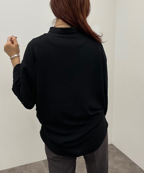 apres jour mignon（アプレジュールミニョン）の「袖スリットバンドカラーシャツ 【ZOZOTOWN限定アイテム】（シャツ/ブラウス・レディース・ブルー/グリーン/ボルドー/ブラック/オフホワイト・X-LARGE/フリー）」の15枚目の写真