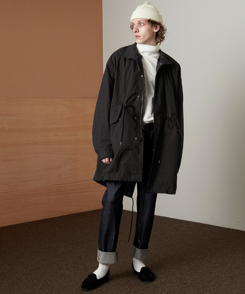 EMMA CLOTHES（エマクローズ）の「ビッグバルーンシルエット M-65 コットンナイロン ライナーセット スタンドカラーモッズコート/コート＆ライナー2点セット EMMA CLOTHES（モッズコート・メンズ・ブラック/オリーブ/ダークネイビー・M/L）」の14枚目の写真