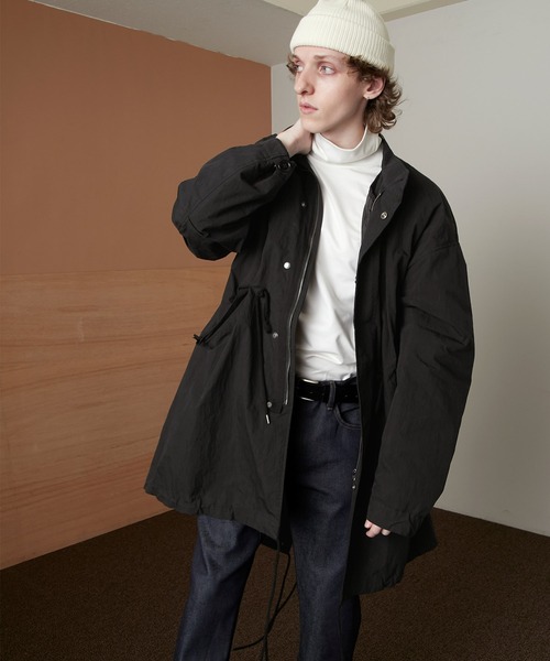 EMMA CLOTHES（エマクローズ）の「ビッグバルーンシルエット M-65 コットンナイロン ライナーセット スタンドカラーモッズコート/コート＆ライナー2点セット EMMA CLOTHES（モッズコート・メンズ・ブラック/オリーブ/ダークネイビー・M/L）」の15枚目の写真