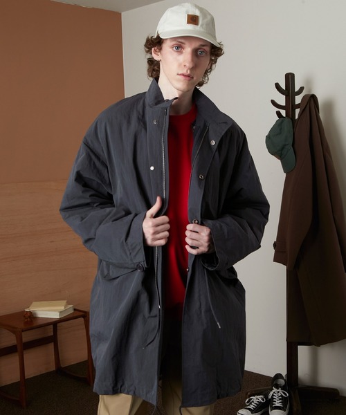 EMMA CLOTHES（エマクローズ）の「ビッグバルーンシルエット M-65 コットンナイロン ライナーセット スタンドカラーモッズコート/コート＆ライナー2点セット EMMA CLOTHES（モッズコート・メンズ・ブラック/オリーブ/ダークネイビー・M/L）」の19枚目の写真