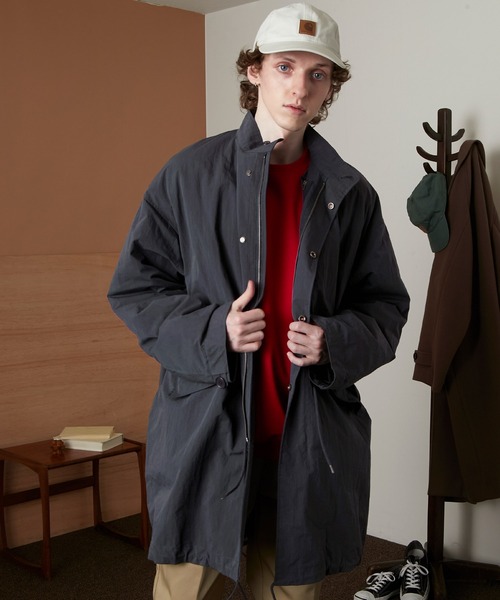 EMMA CLOTHES（エマクローズ）の「ビッグバルーンシルエット M-65 コットンナイロン ライナーセット スタンドカラーモッズコート/コート＆ライナー2点セット EMMA CLOTHES（モッズコート・メンズ・ブラック/オリーブ/ダークネイビー・M/L）」の21枚目の写真