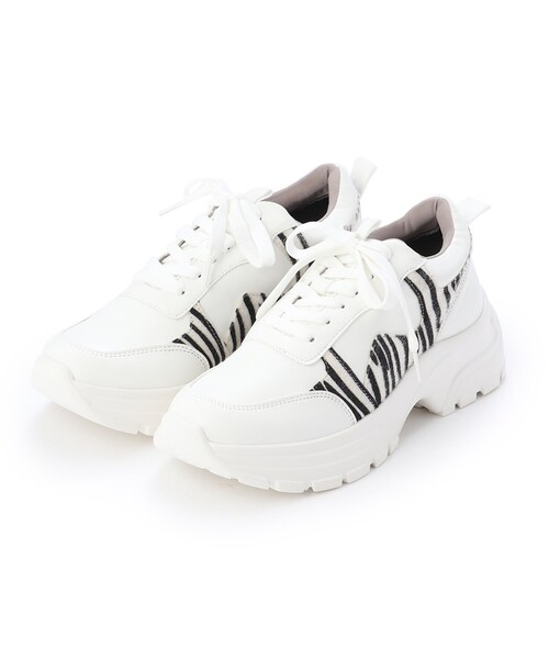 DRESKIP(ドレスキップ)の「◆アニマル切り替えスニーカー(スニーカー・レディース・ブラック系4/ベージュ系4/アイボリー系4・35/45)」の3枚目の写真