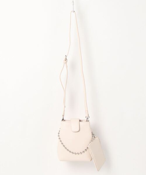 minia（ミニア）の「カードケース付きボールチェーンミニバッグ　◆（ショルダーバッグ・レディース・アイボリー/パイソン/ブラック/カーキ・FREE）」の13枚目の写真