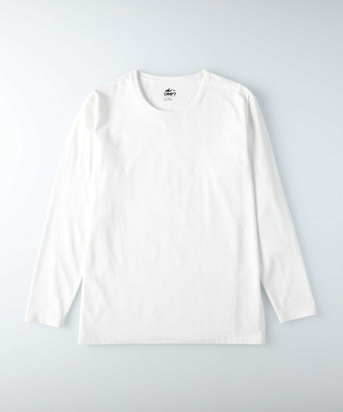 CAMP7（キャンプセブン）の「【CAMP7】ロングスリーブクルーネックTシャツ(パックTシャツ)（Tシャツ/カットソー・メンズ・ブラック/ホワイト・L/XL/S/M）」の8枚目の写真