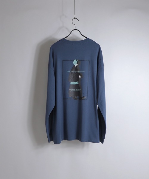 Confirm(コンファーム)の「Confirm / コンファーム ヘッドホン / フラワーガール ビッグプリントロンT(Tシャツ/カットソー・メンズ・ホワイト/ホワイト系その他/ブルー/ブラック系その他/チャコールグレー/ブラック・M/L)」の1枚目の写真