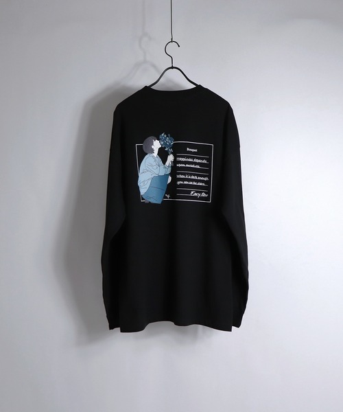 Confirm(コンファーム)の「Confirm / コンファーム ヘッドホン / フラワーガール ビッグプリントロンT(Tシャツ/カットソー・メンズ・ホワイト/ホワイト系その他/ブルー/ブラック系その他/チャコールグレー/ブラック・M/L)」の18枚目の写真
