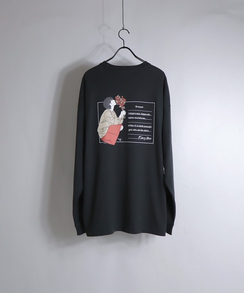 Confirm(コンファーム)の「Confirm / コンファーム ヘッドホン / フラワーガール ビッグプリントロンT(Tシャツ/カットソー・メンズ・ホワイト/ホワイト系その他/ブルー/ブラック系その他/チャコールグレー/ブラック・M/L)」の14枚目の写真