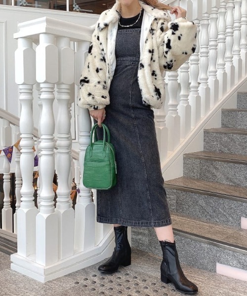 WEGO(ウィゴー)の「WEGO/ファーエリブルゾン(ブルゾン・レディース・ピンク/ブラック/マルチ/アニマル・SMALL/MEDIUM)」の7枚目の写真