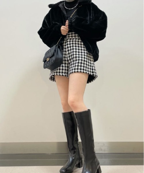 WEGO(ウィゴー)の「WEGO/ファーエリブルゾン(ブルゾン・レディース・ピンク/ブラック/マルチ/アニマル・SMALL/MEDIUM)」の15枚目の写真