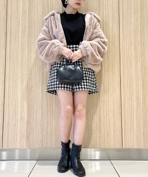 WEGO(ウィゴー)の「WEGO/ファーエリブルゾン(ブルゾン・レディース・ピンク/ブラック/マルチ/アニマル・SMALL/MEDIUM)」の21枚目の写真