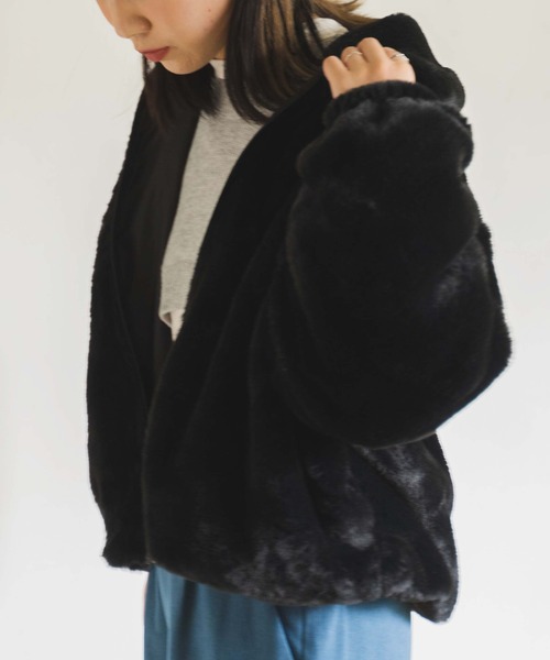 WEGO(ウィゴー)の「WEGO/ファーエリブルゾン(ブルゾン・レディース・ピンク/ブラック/マルチ/アニマル・SMALL/MEDIUM)」の17枚目の写真