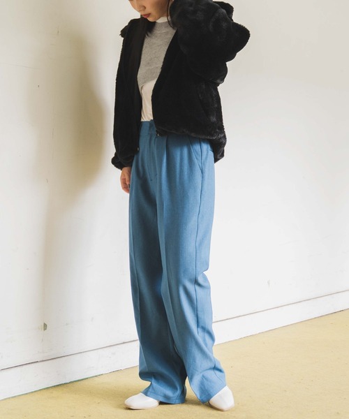 WEGO(ウィゴー)の「WEGO/ファーエリブルゾン(ブルゾン・レディース・ピンク/ブラック/マルチ/アニマル・SMALL/MEDIUM)」の19枚目の写真