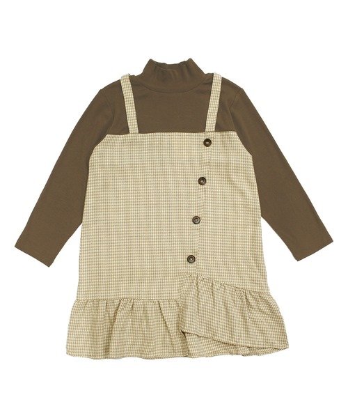 Bee des Bee（ビーデスビー）の「ドッキングワンピース（ワンピース・キッズ・ブラック/チャコール/ブラウン/ベージュ・130cm/100cm/150cm/140cm/110cm/120cm）」の14枚目の写真