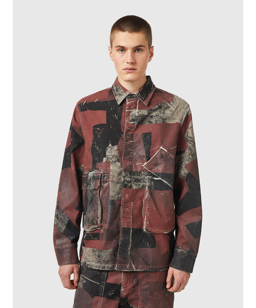 メンズ トップス デニムシャツ シャツ デニムシャツ ジョグジーンズ シャツ ブラウス グラフィック シャツ ブラウス Diesel ディーゼル のファッション 販売ショップ