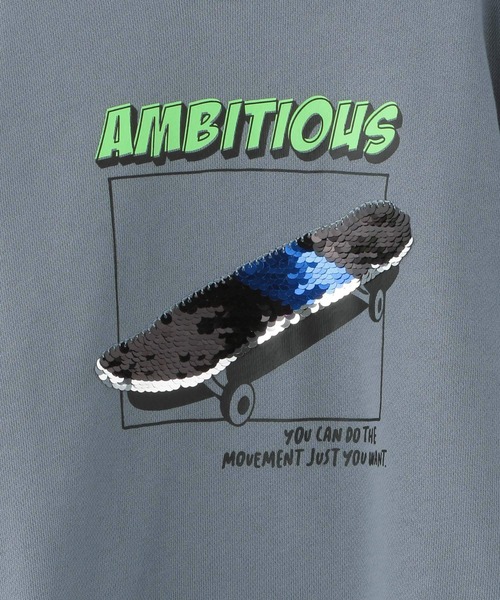 GLOBAL WORK（グローバルワーク）の「キッズ/スパンコールクルースウェット/216102（Tシャツ/カットソー・キッズ・ホワイト系その他2/サックスブルー/ブラック/カーキ/チャコールグレー/その他/グレー系その他・120cm/130cm/140cm/150cm/160cm/100cm/110cm）」の11枚目の写真