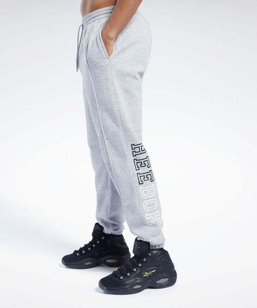 Reebok（リーボック）の「クラシックス バスケットボール スウェット パンツ / Classics Basketball Sweat Pants（スウェットパンツ・メンズ・ヘザーグレー/ブラック・SMALL/MEDIUM/LARGE/XXX-LARGE/XX-LARGE/X-LARGE）」の8枚目の写真