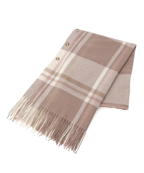 セール カシミヤタッチボタン付き2wayチェックストール ストール ショール Grove グローブ のファッション通販 Zozotown