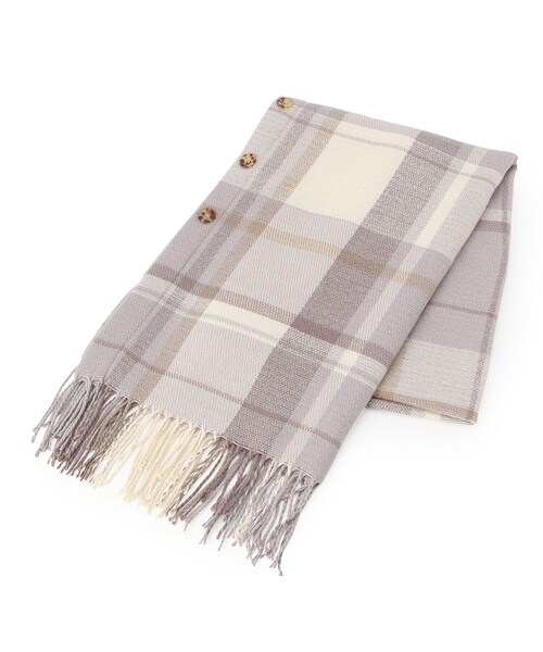 2wayボタン付きチェックストール