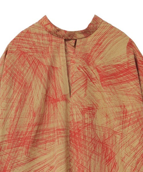 シャツ+ブラウス(長袖+七分) CLANE - clane RADIAL LINE DOUBLE FACE BLOUSE CLANE - ダブルフェイスブラウス - RADIAL LINE DOUBLE FACE