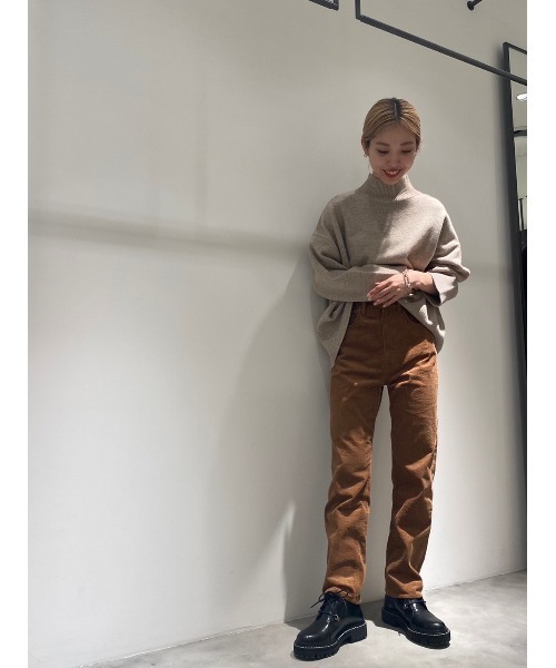 BLACK BY MOUSSY(ブラックバイマウジー)の「trinity back round tops(トリニティバックラウンドトップス)(ニット/セーター・レディース・ブラック/ベージュ/グレー/レッド・FREE)」の13枚目の写真