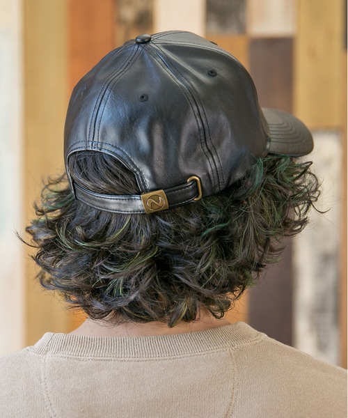 無（ム）の「PU LOW CAP【フェイクレザーキャップ】（Tシャツ/カットソー・メンズ・ブラック・FREE）」の2枚目の写真