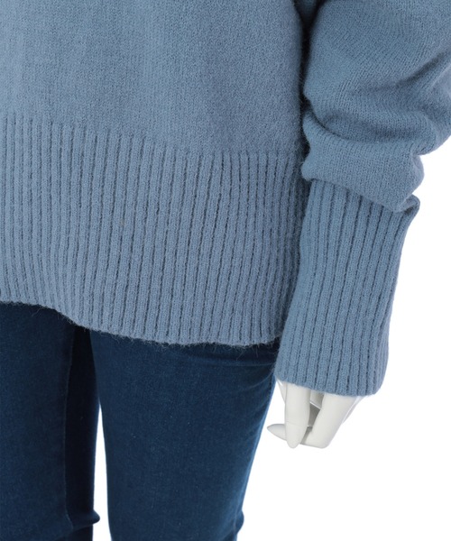 fifth（フィフス）の「［ウォッシャブル対応］センターラインハイネックニット（ニット/セーター・レディース・ホワイト/ブラウン/ブルー・MEDIUM）」の4枚目の写真