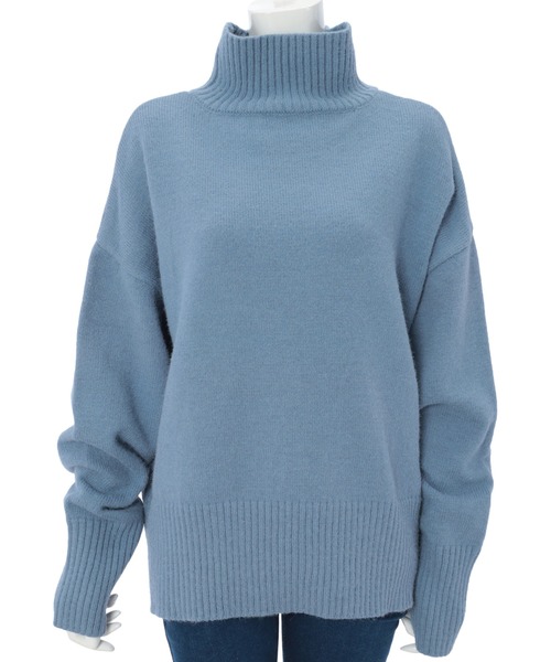 fifth（フィフス）の「［ウォッシャブル対応］センターラインハイネックニット（ニット/セーター・レディース・ホワイト/ブラウン/ブルー・MEDIUM）」の11枚目の写真