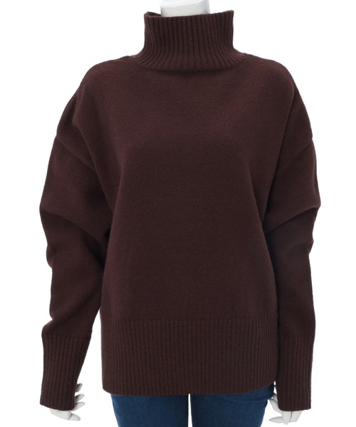 fifth（フィフス）の「［ウォッシャブル対応］センターラインハイネックニット（ニット/セーター・レディース・ホワイト/ブラウン/ブルー・MEDIUM）」の8枚目の写真