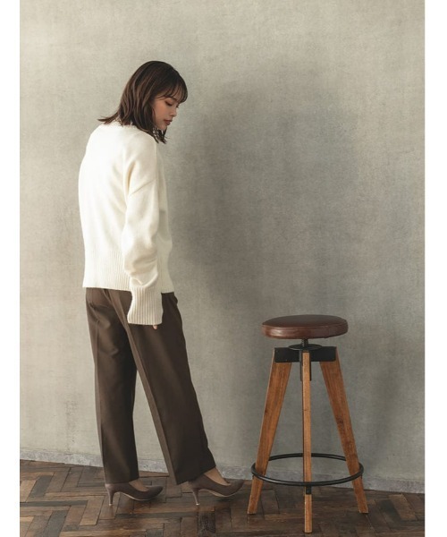 fifth（フィフス）の「［ウォッシャブル対応］センターラインハイネックニット（ニット/セーター・レディース・ホワイト/ブラウン/ブルー・MEDIUM）」の15枚目の写真