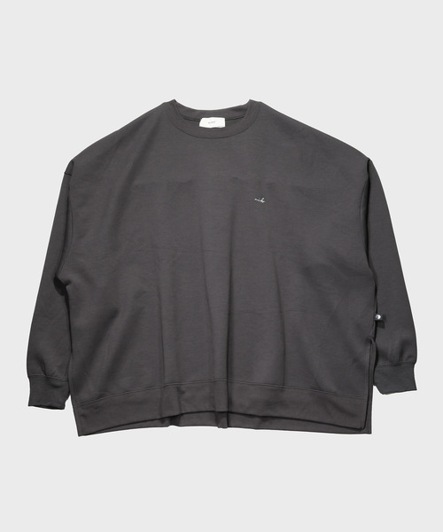 NIDO（ニド）の「ダンボールクルートレーナー（スウェット・メンズ・チャコールグレー/グレイッシュベージュ・M/L）」の8枚目の写真